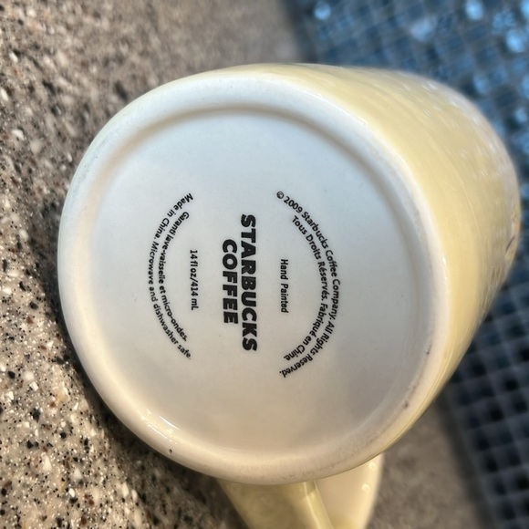 STARBUCKS Hand Painted Tree Design Coffee Tea Mug 14 oz - Picture 5 of 5